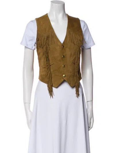 Pre-owned Saint Laurent Wool Vest In Brown
