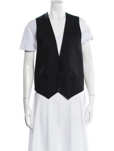 Pre-owned Saint Laurent Wool Vest In Gray