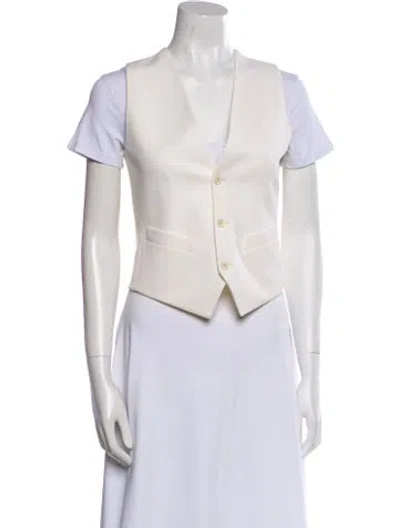 Pre-owned Saint Laurent Wool Vest In Neutral