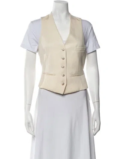 Pre-owned Saint Laurent Wool Vest In Neutrals
