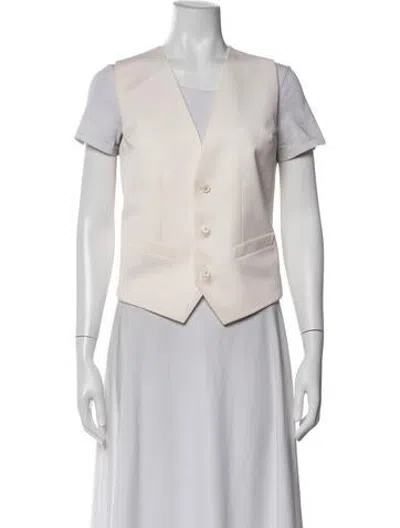 Pre-owned Saint Laurent Wool Vest In Neutrals