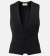 Saint Laurent Wool Vest In Noir