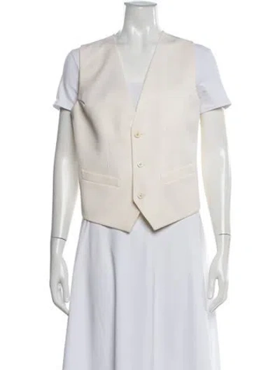 Pre-owned Saint Laurent Wool Vest In White
