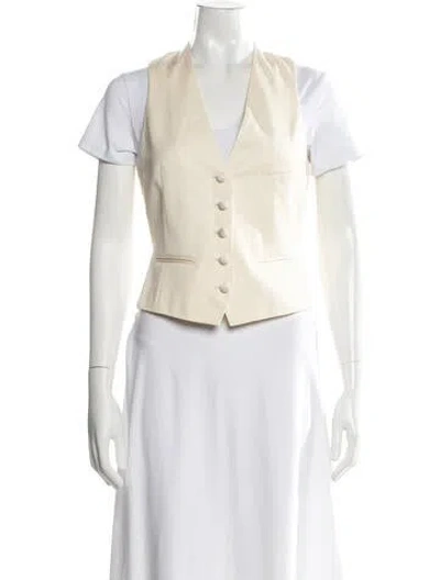 Pre-owned Saint Laurent Wool Vest In White