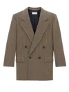 Saint Laurent Paris Women Giacca In Lana Vichy