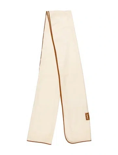 Pre-owned Saint Laurent Wool Vintage Scarf In Neutrals
