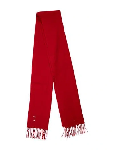 Pre-owned Saint Laurent Wool Vintage Scarf In Red
