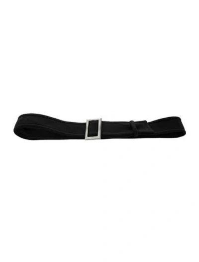 Pre-owned Saint Laurent Wool Waist Belt In Black