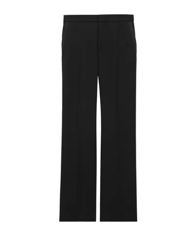 Saint Laurent Wool Wide-leg Casual Pants In Black