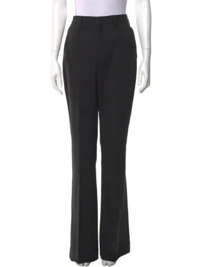 Pre-owned Saint Laurent Wool Wide Leg Pants In Black