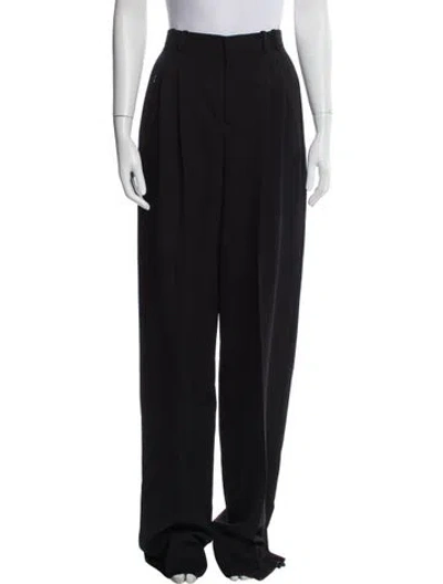 Pre-owned Saint Laurent Wool Wide Leg Pants W/ Tags In Blue