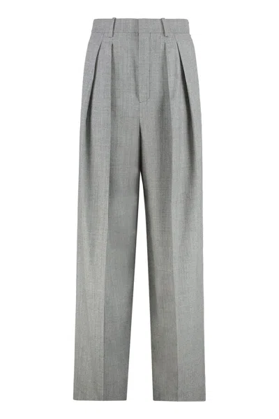 SAINT LAURENT SAINT LAURENT WOOL WIDE-LEG TROUSERS