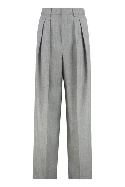 Saint Laurent Wool Wide-leg Trousers