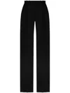 Saint Laurent Grain De Poudre Wool Trousers In Black