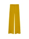 Saint Laurent Wrap Straight Trousers In Yellow