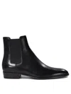 Saint Laurent Leather Wyatt Chelsea Boots In Black