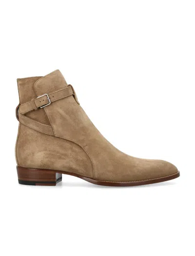 Saint Laurent Wyatt 30 Jodhpur Boots In New Cigar
