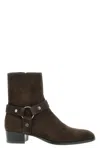 Saint Laurent Wyatt Boots And Ankle Boots Brown In Brown