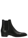 SAINT LAURENT WYATT BOOTS, ANKLE BOOTS BLACK