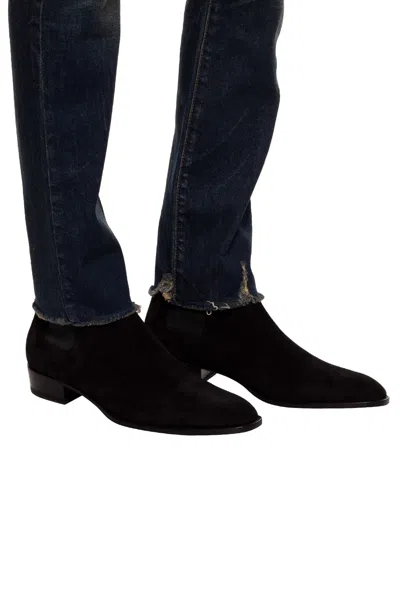 Saint Laurent ‘wyatt' Chelsea Boots In Black