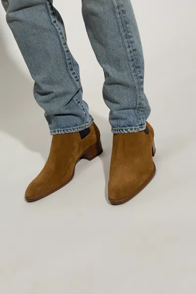 Saint Laurent ‘wyatt' Chelsea Boots In Brown