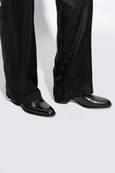 Saint Laurent ‘wyatt' Heeled Chelsea Boots In Black
