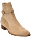 Saint Laurent Wyatt 30 Jodhpur Boots In Beige