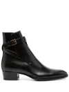Saint Laurent Wyatt 30 Boot In Brown