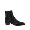 Saint Laurent Men's Wyatt 40 Leather Chelsea Boots In Black