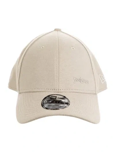 Pre-owned Saint Laurent X New Era Logo Baseball Cap W/tags In Neutral