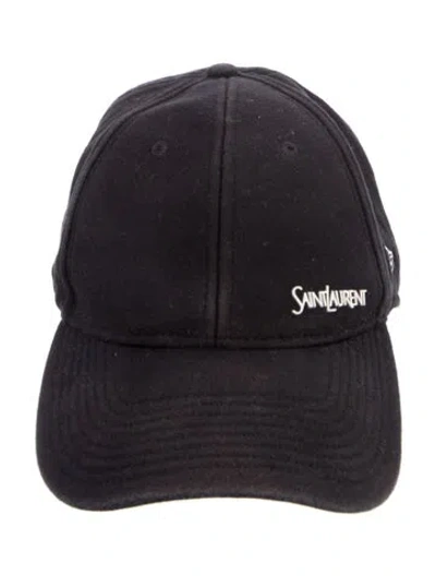 Pre-owned Saint Laurent X New Era Logo Cap In Black