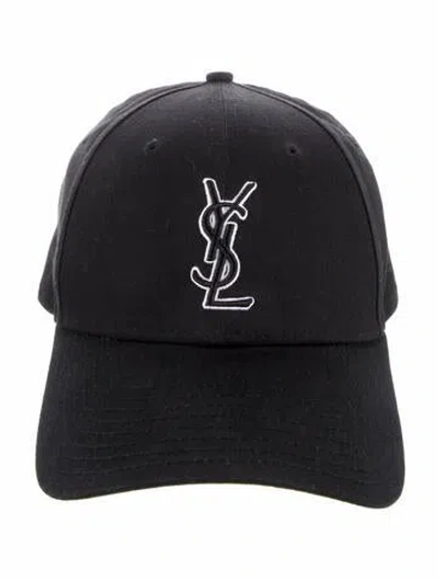 Pre-owned Saint Laurent X New Era Women's Cotton Baseball Hat In Black