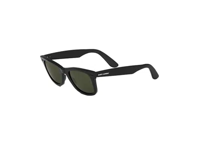 Pre-owned Saint Laurent X Rayban Wayfarer Sunglasses In Black