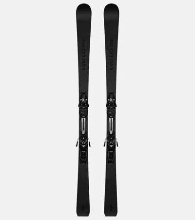 Saint Laurent X Zai Wood Skis In Black
