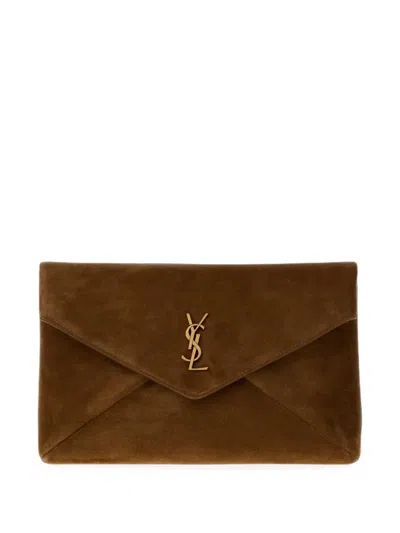 SAINT LAURENT XXL CASSANDRE SUEDE SHOULDER BAG