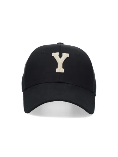 Saint Laurent "y" Baseball Cap In Black
