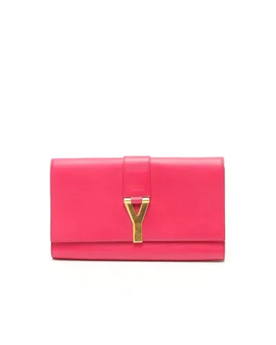 Saint Laurent Y Clutch Bag In Pink