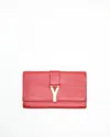 Saint Laurent Y Clutch Bag In Red
