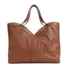 Saint Laurent Large Y Calf Leather Tote Bag In Brown
