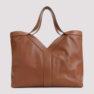 Saint Laurent Y Large Shoulder Bag In Brown