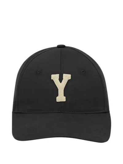 Saint Laurent Y-patch Baseball Cap In Black