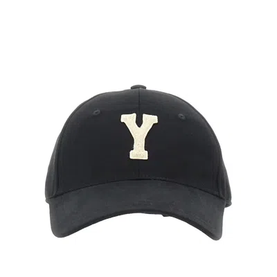 Saint Laurent 'y' Patch Baseball Cap In Black
