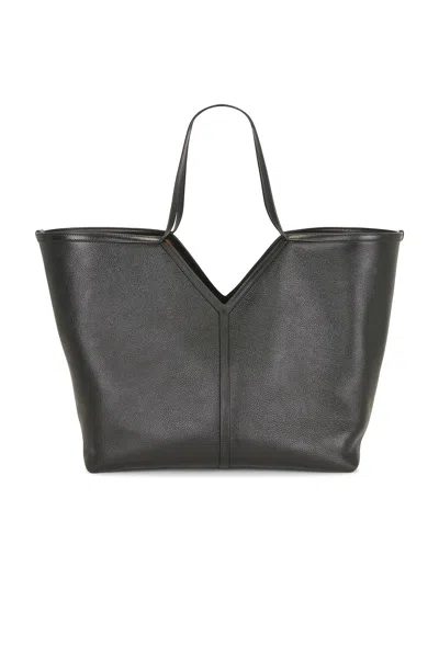 Saint Laurent Y Slim Tote Bag In Nero & Rustic Camel
