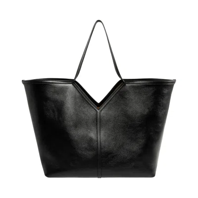 Pre-owned Saint Laurent Y Thin Tote Bag 'nero/rustic Camel' | Black | Women's Size Onesize