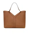 Saint Laurent Y Tote In Leather In Brown