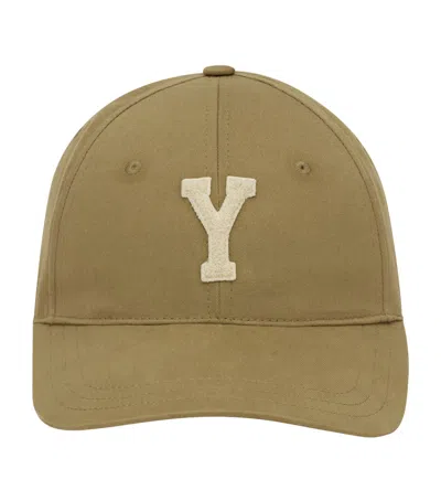 Saint Laurent Y Varsity Baseball Cap In Beige