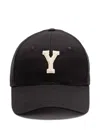 Saint Laurent Cotton 6 Panels Cap With Colle In Black