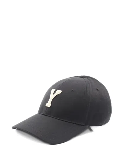 Pre-owned Saint Laurent Y Varsity Cap In Black