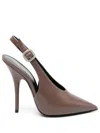 Saint Laurent Yasmeen 125mm Slingback Pumps In Braun