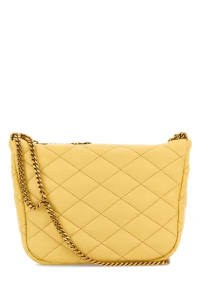 Saint Laurent 19cm Leather Crossbody Handbag With Antiqued Golden Hardware In Yellow
